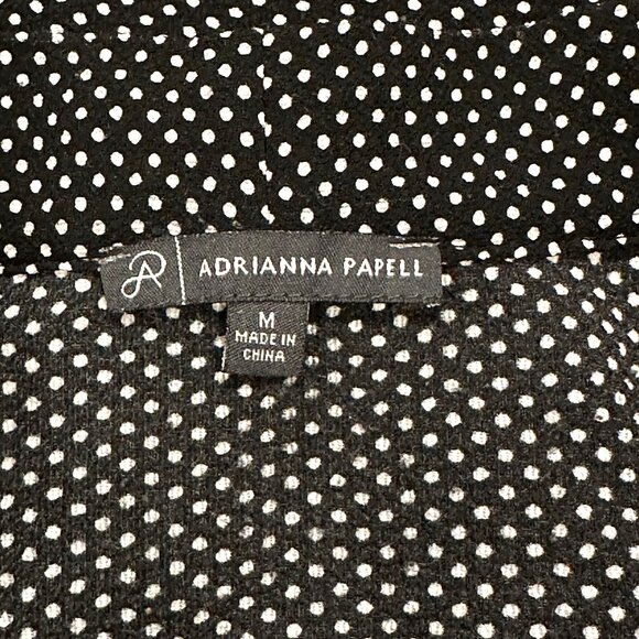ADRIANNA PAPELL Polka Dot Wrap Blouse - Medium - black and white polkadot - EUC - Picture 6 of 7